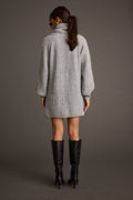 Beau Heather Grey Turtleneck Sweater Mini Dress