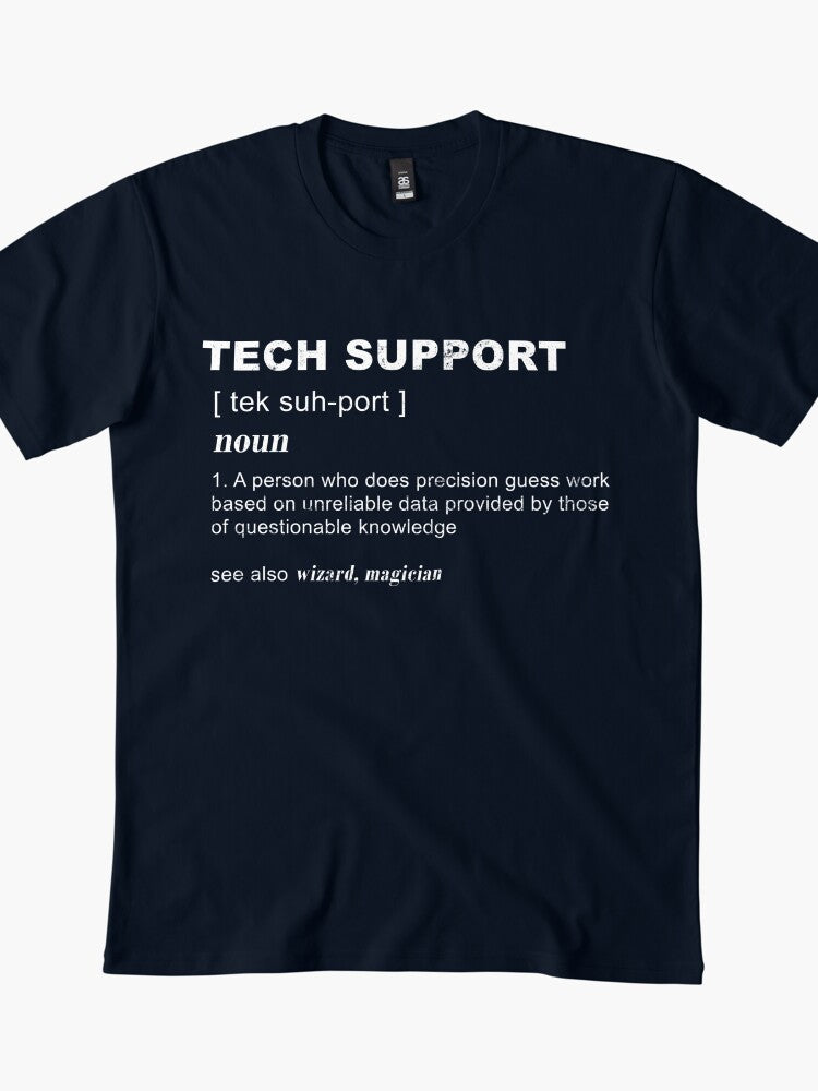 Tech Support Definition Funny Computer Nerd Information Tee