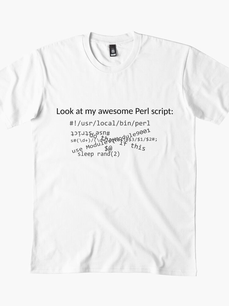 Perl Scripts Are Awesome - Retro Coding Language Graphic Shirt