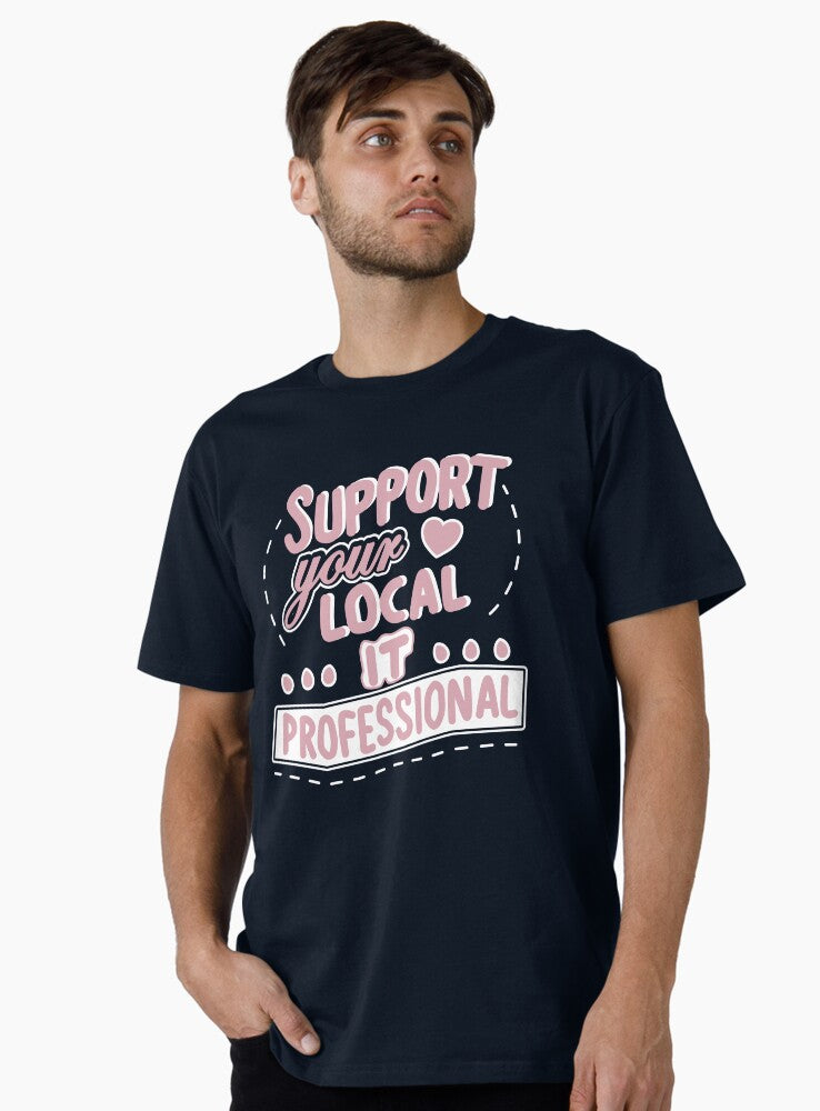 IT Professional Appreciation Technical Support Expert Tee Navy