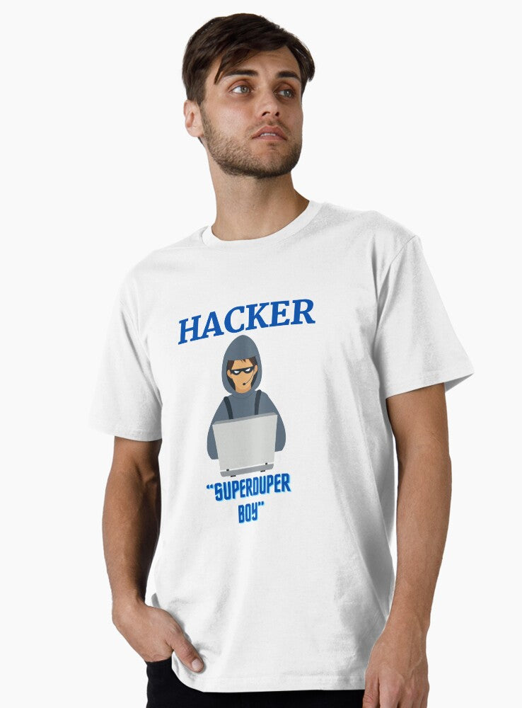Ethical Hacker Network Security Cyber Specialist Apparel White