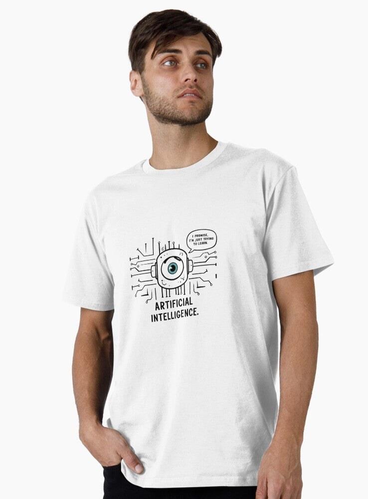 A-Eye Humor Vision Pun - Funny Optician Tech Aesthetic Shirt White