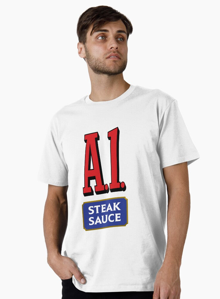 A1 Sauce Inspired Unisex Casual Cotton Graphic T-Shirt White